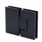 FHC Glendale Series 180 Degree Glass To Glass Hinge for Shower Doors - 3/8" to 1/2" Tempered Glass, Matte Black (BLK) Finished