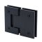 FHC Glendale Series 180 Degree Glass To Glass Hinge for Shower Doors - 3/8" to 1/2" Tempered Glass- Rear, Matte Black (BLK) Finished