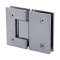 FHC Glendale Series 180 Degree Glass To Glass Hinge for Shower Doors - 3/8" to 1/2" Tempered Glass- Rear, Polished Nickel (US14) Finished