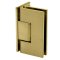 FHC Glendale Square Positive Close Wall Mount Hinge for Shower Doors, Satin Brass (US4) Fnished