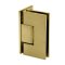 FHC Glendale Adjustable Square Wall Mount Hinge for Shower Doors, Satin Brass (US4) Finished