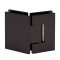 FHC Jr Glendale 135 Degree Glass-To-Glass Hinge for Shower Doors - 3/8" to 1/2" Tempered Glass, Oil Rubbed Bronze (US10B) Finished