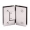 FHC Jr Glendale 135 Degree Glass-To-Glass Hinge for Shower Doors - 3/8" to 1/2" Tempered Glass- Rear, Satin Nickel (US15) Finished