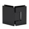 FHC Jr Glendale 135 Degree Glass-To-Glass Hinge for Shower Doors - 3/8" to 1/2" Tempered Glass, Matte Black (BLK) Finished