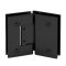 FHC Jr Glendale 135 Degree Glass-To-Glass Hinge for Shower Doors - 3/8" to 1/2" Tempered Glass- Rear, Matte Black (BLK) Finished