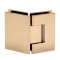 FHC Jr Glendale 135 Degree Glass-To-Glass Hinge for Shower Doors - 3/8" to 1/2" Tempered Glass, Satin Brass (US4) Finished