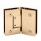 FHC Jr Glendale 135 Degree Glass-To-Glass Hinge for Shower Doors - 3/8" to 1/2" Tempered Glass- Rear, Satin Brass (US4) Finished