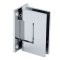 FHC Glendale Adjustable Wall Mount Hinge Full Back Plate, Polished Chrome (US26) Finished