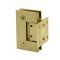 FHC Glendale Adjustable Square Wall Mount Hinge for Shower Doors Back, Satin Brass (US4) Finished