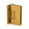 FHC Glendale Series Wall Mount Hinge for Shower Doors, Polished Brass (US3) Finished