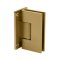 FHC Glendale Square Positive Close Wall Mount Hinge for Shower Doors, Satin Brass (US4) Finished