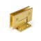 FHC Glendale Square Positive Close Wall Mount Hinge for Shower Doors, Satin Brass (US4) Finished