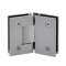 FHC Jr Glendale 135 Degree Glass-To-Glass Hinge for Shower Doors - 1/4" Tempered Glass- Rear, Satin Nickel (US15) Finished