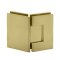 FHC Jr Glendale 135 Degree Glass-To-Glass Hinge for Shower Doors - 1/4" Tempered Glass, Satin Brass (US4) Finished