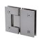 FHC Jr Glendale 180 Degree Glass-To-Glass Hinge for Shower Doors - 1/4" Tempered Glass- Rear, Satin Nickel (US15) Finished