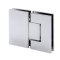 FHC Jr Glendale 180 Degree Glass-To-Glass Hinge for Shower Doors - 1/4" Tempered Glass, Polished Chrome (US26) Finished