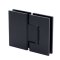 FHC Jr Glendale 180 Degree Glass-To-Glass Hinge for Shower Doors - 1/4" Tempered Glass, Matte Black (BLK) Finished