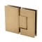 FHC Jr Glendale 180 Degree Glass-To-Glass Hinge for Shower Doors - 1/4" Tempered Glass, Satin Brass (US4) Finished