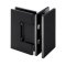 FHC Junior Glendale 90 Degree Glass-To-Glass Hinge for Shower Doors - 1/4" Tempered Glass, Matte Black (BLK) Finished