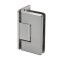 FHC Jr Preston 5 Degree Positive Wall Mount Hinge for Shower Doors - Full Offset Back Plate 1/4" Glass, Satin Nickel (US15) Finished