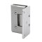 FHC Jr Preston 5 Degree Positive Wall Mount Hinge for Shower Doors - Full Offset Back Plate- Rear 1/4" Glass, Satin Nickel (US15) Finished