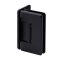 FHC Jr Preston 5 Degree Positive Wall Mount Hinge for Shower Doors - Full Offset Back Plate 1/4" Glass, Matte Black (BLK) Finished