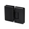 FHC Jr Preston 180 Degree Glass-To-Glass Hinge for Shower Doors - 1/4" Tempered Glass, Matte Black (BLK) Finished
