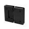 FHC Jr Preston 180 Degree Glass-To-Glass Hinge for Shower Doors - 1/4" Tempered Glass- Rear, Matte Black (BLK) Finished