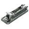 Salice Concealed Hinge, Clip Mounting Plate for Lapis Hinge, Pre-installed 7.5mm Euro Screws, 6mm Height, Titanium Finish