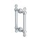 FHC Noble Series 8" Back-To-Back Shower Door Handles, Polished Chrome (US26) Finished