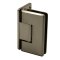 FHC Pasadena Square Wall Mount Hinge for Shower Doors - Offset Back Plate, Satin Bronze (US10) Finished