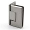 FHC Pasadena Square Wall Mount Hinge for Shower Doors - Offset Back Plate, Satin Nickel (US15) Finished