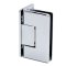 FHC Pasadena Square Wall Mount Hinge for Shower Doors - Offset Back Plate, Polished Chrome (US26) Finished