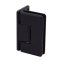 FHC Pasadena Square Wall Mount Hinge for Shower Doors - Offset Back Plate, Matte Black (BLK) Finished