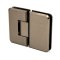FHC Pasadena HD Beveled Glass To Glass 180 Degree Hinge for Shower Doors - Offset Back Plate, Satin Bronze (US10) Finished