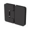 FHC Pasadena HD Beveled Glass To Glass 180 Degree Hinge for Shower Doors - Offset Back Plate, Matte Black (BLK) Finished