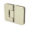 FHC Pasadena HD Beveled Glass To Glass 180 Degree Hinge for Shower Doors - Offset Back Plate, Polished Nickel (US14) Finished