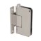 FHC Pasadena HD Wall Mount Hinge for Shower Doors - Full Back Plate, Satin Nickel (US15) Finished
