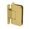 FHC Pasadena HD Wall Mount Hinge for Shower Doors - Full Back Plate, Satin Brass (US4) Finished