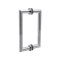 FHC 6" Mitered Round Series Back-To-Back Shower Door Handles, Satin Nickel (US15) Finished