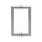 FHC 6" Mitered Round Series Back-To-Back Shower Door Handles- Side view, Satin Nickel (US15) Finished