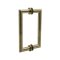 FHC 6" Mitered Round Series Back-To-Back Shower Door Handles, Satin Bronze (US10) Finished