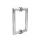 FHC 6" Mitered Round Series Back-To-Back Shower Door Handles, Polished Chrome (US26) Finished