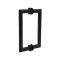 FHC 6" Mitered Round Series Back-To-Back Shower Door Handles, Matte Black (BLK) Finished