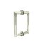 FHC 6" Mitered Round Series Back-To-Back Shower Door Handles, Polished Nickel (US14) Finished
