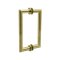 FHC 6" Mitered Round Series Back-To-Back Shower Door Handles, Satin Brass (US4) Finished