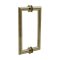 FHC 8" Mitered Round Series Back-To-Back Shower Door Handles, Satin Bronze (US10) Finished