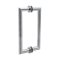 FHC 8" Mitered Round Series Back-To-Back Shower Door Handles, Satin Nickel (US15) Finished