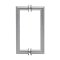 FHC 8" Mitered Round Series Back-To-Back Shower Door Handles- Side view, Polished Chrome (US26) Finished