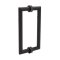 FHC 8" Mitered Round Series Back-To-Back Shower Door Handles, Matte Black (BLK) Finished